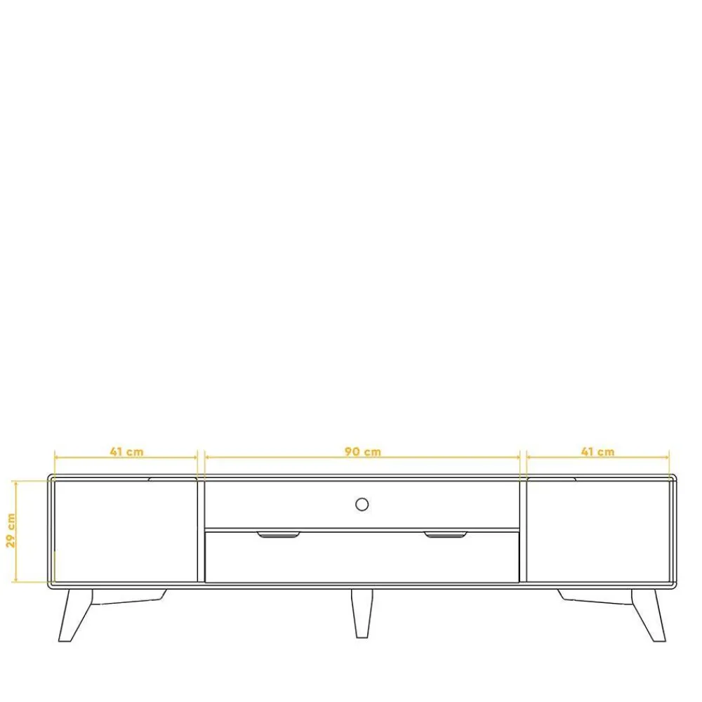 Wohnen Tv & Hifi-Möbel|Lowboards<TV Lowboard aus Kernbuche Massivholz geölt - Junola I