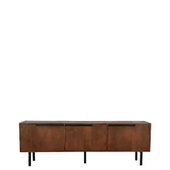 Wohnen Tv & Hifi-Möbel|Lowboards<TV Lowboard aus Mangoholz in Dunkelbraun - Enija