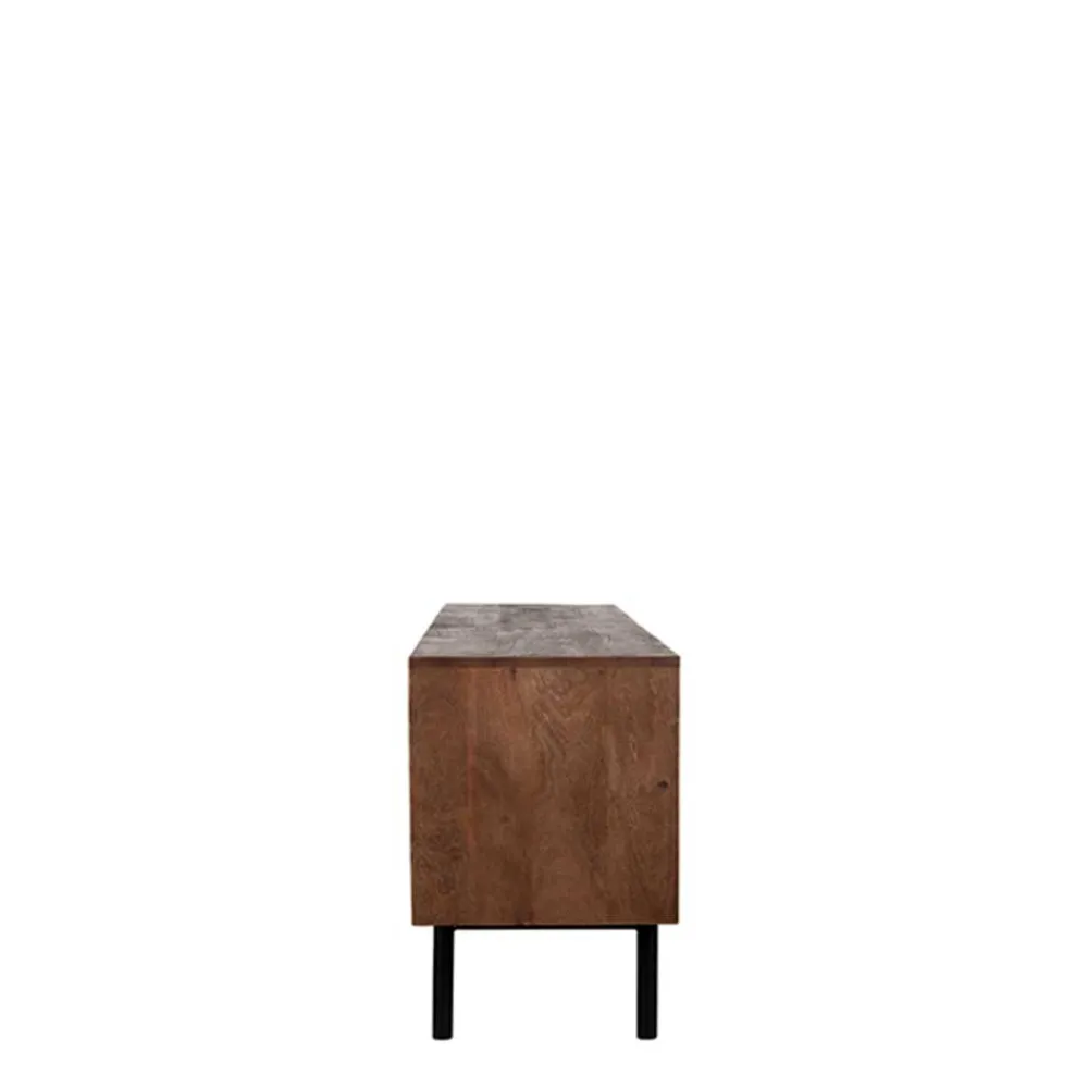 Wohnen Tv & Hifi-Möbel|Lowboards<TV Lowboard aus Mangoholz in Dunkelbraun - Enija