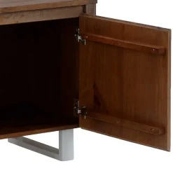Wohnen Tv & Hifi-Möbel|Lowboards<TV Lowboard aus massiver Kiefer Dunkel - Lavagna