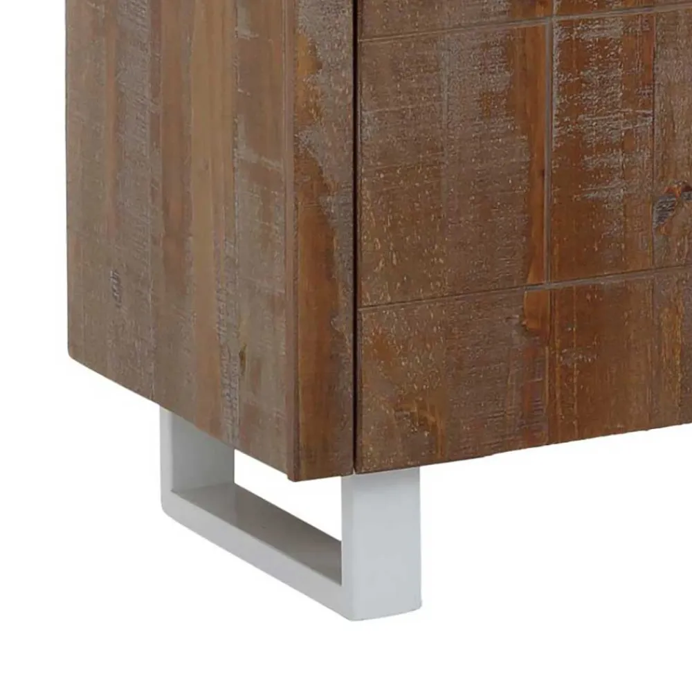 Wohnen Tv & Hifi-Möbel|Lowboards<TV Lowboard aus massiver Kiefer Dunkel - Lavagna
