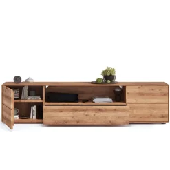 Wohnen Tv & Hifi-Möbel|Lowboards<TV Lowboard aus Massivholz Wildeiche - Holiday