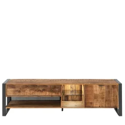 Wohnen Tv & Hifi-Möbel|Lowboards<TV Lowboard aus Recyclingholz & Metall - Acira