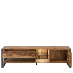 Wohnen Tv & Hifi-Möbel|Lowboards<TV Lowboard aus Recyclingholz & Metall - Acira
