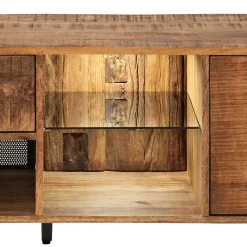 Wohnen Tv & Hifi-Möbel|Lowboards<TV Lowboard aus Recyclingholz & Metall - Acira