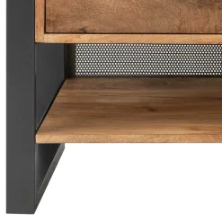 Wohnen Tv & Hifi-Möbel|Lowboards<TV Lowboard aus Recyclingholz & Metall - Acira