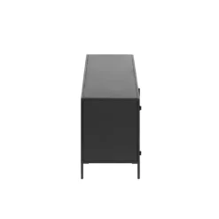 Wohnen Tv & Hifi-Möbel|Lowboards<TV Lowboard aus schwarzem Metall - Magde