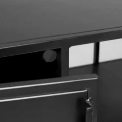 Wohnen Tv & Hifi-Möbel|Lowboards<TV Lowboard aus schwarzem Metall - Magde