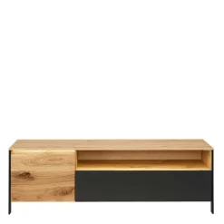 Wohnen Tv & Hifi-Möbel|Lowboards<TV Lowboard aus Wildeiche massiv mit LED - Viligrana
