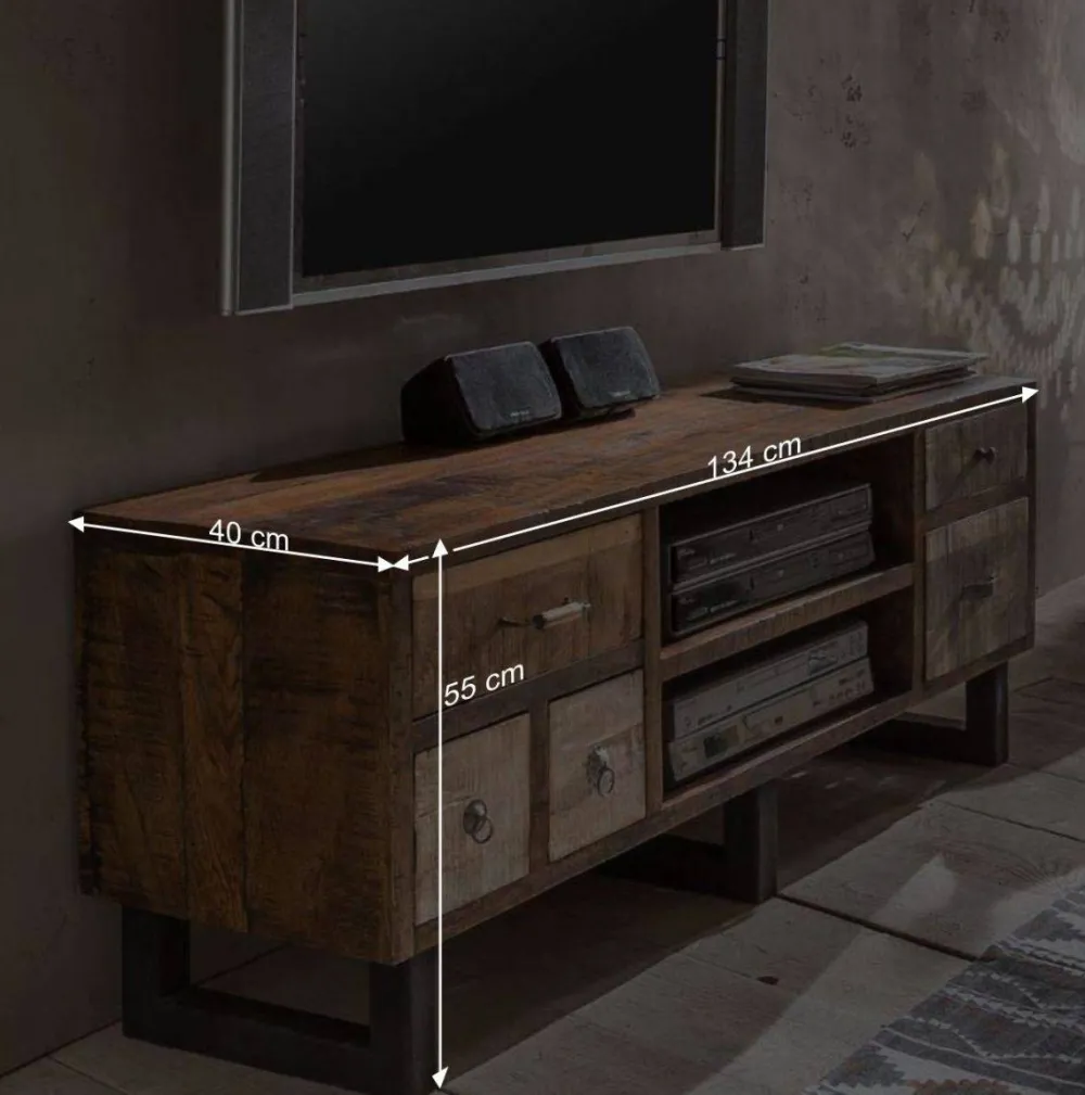 Wohnen Tv & Hifi-Möbel|Lowboards<TV Lowboard Bahiro im Loft Design