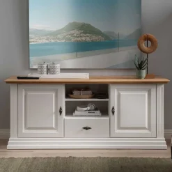 Wohnen Tv & Hifi-Möbel<TV Lowboard im Landhaus Style 157x67x45 cm - Henry