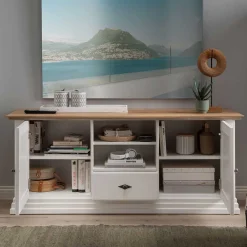 Wohnen Tv & Hifi-Möbel<TV Lowboard im Landhaus Style 157x67x45 cm - Henry
