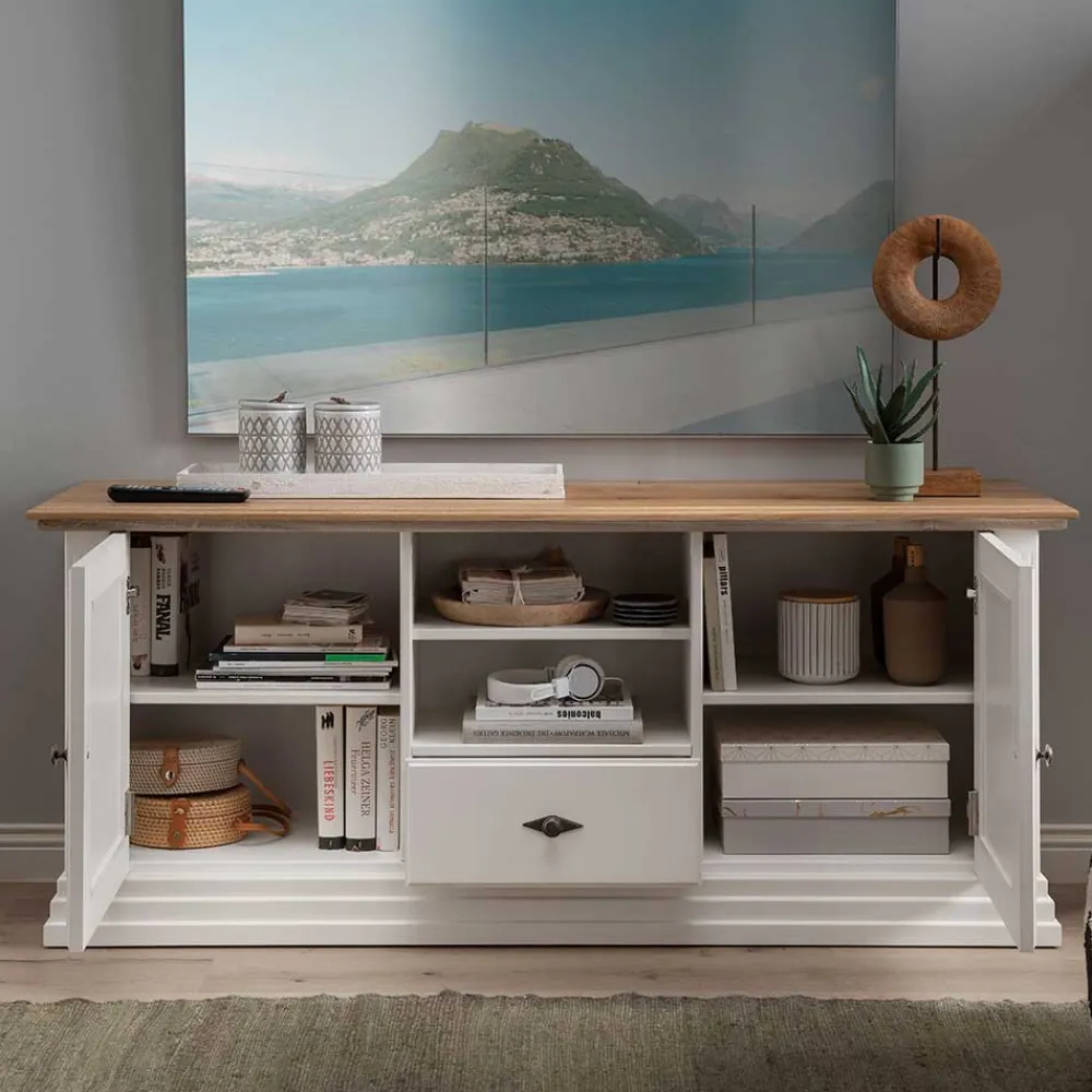 Wohnen Tv & Hifi-Möbel<TV Lowboard im Landhaus Style 157x67x45 cm - Henry