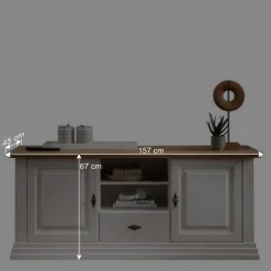 Wohnen Tv & Hifi-Möbel<TV Lowboard im Landhaus Style 157x67x45 cm - Henry