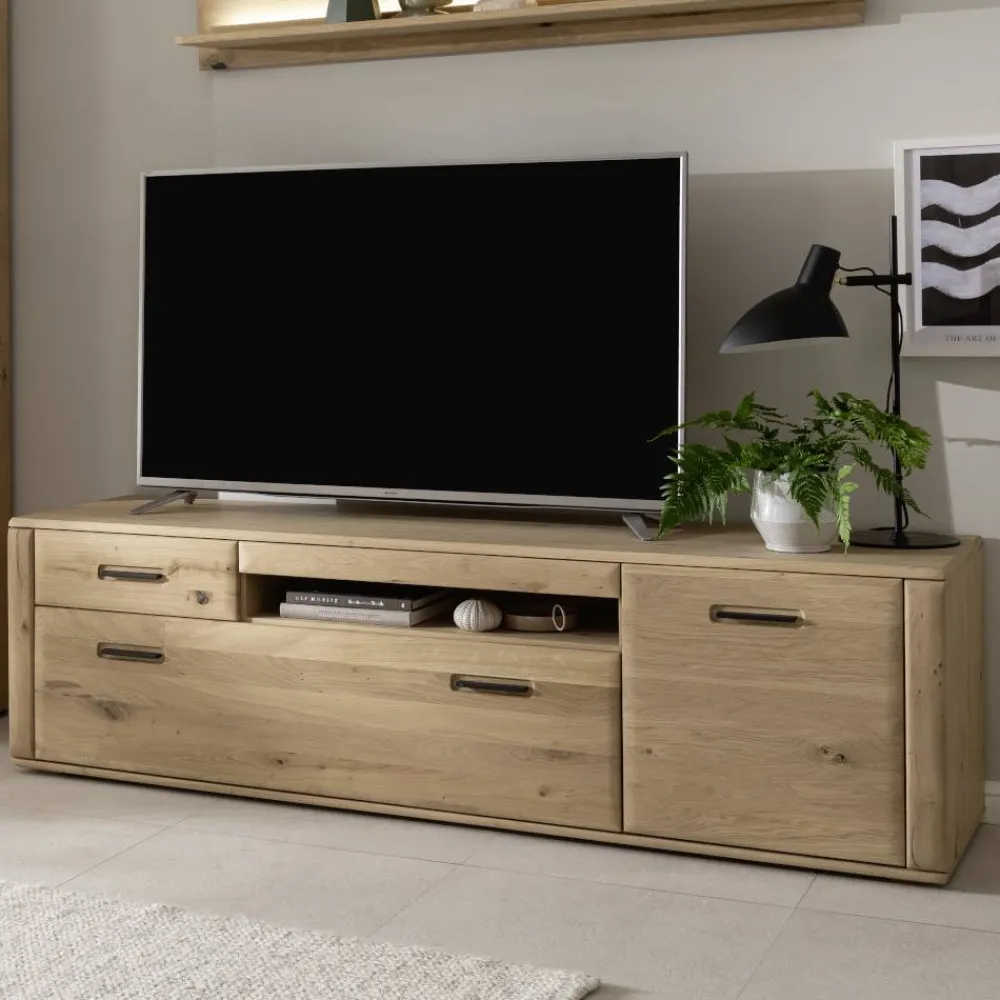 Wohnen Tv & Hifi-Möbel|Lowboards<TV Lowboard in Asteiche Hell - Jevedaz
