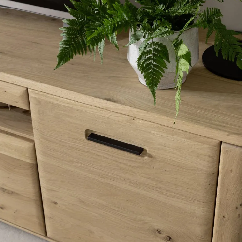 Wohnen Tv & Hifi-Möbel|Lowboards<TV Lowboard in Asteiche Hell - Jevedaz