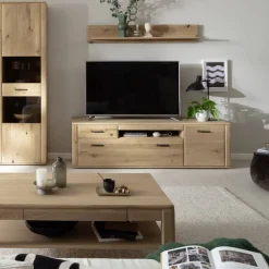 Wohnen Tv & Hifi-Möbel|Lowboards<TV Lowboard in Asteiche Hell - Jevedaz