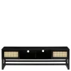 Wohnen Tv & Hifi-Möbel|Lowboards<TV Lowboard in Dunkelbraun mit Wiener Geflecht - Santiana