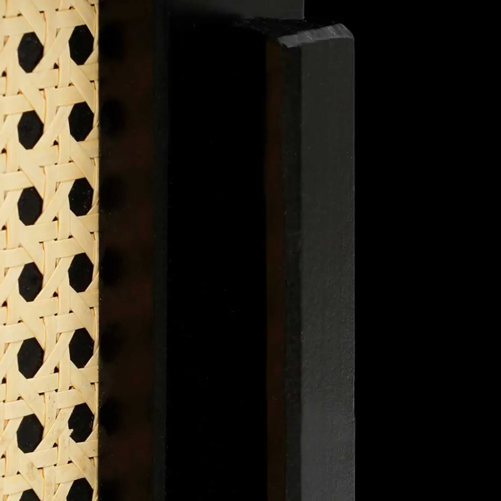Wohnen Tv & Hifi-Möbel|Lowboards<TV Lowboard in Dunkelbraun mit Wiener Geflecht - Santiana