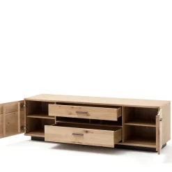 Wohnen Tv & Hifi-Möbel|Lowboards<TV Lowboard in Eiche Bianco & Anthrazit - Crupean I