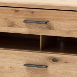 Wohnen Tv & Hifi-Möbel|Lowboards<TV Lowboard in Eiche Bianco & Anthrazit - Crupean I