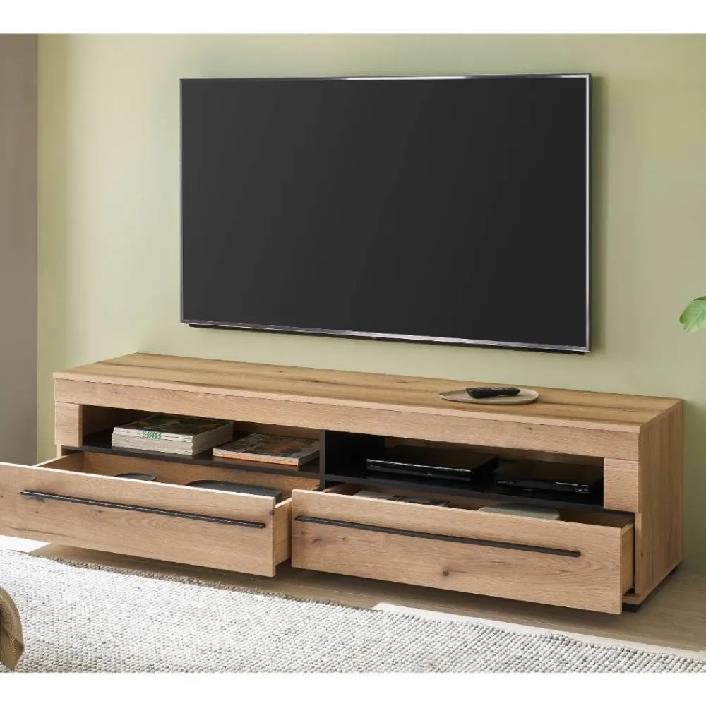 Wohnen Tv & Hifi-Möbel|Lowboards<TV Lowboard in Eiche Dekor - Brocus