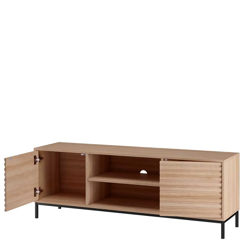 Wohnen Tv & Hifi-Möbel|Lowboards<TV Lowboard in Eiche Holzdekor - Lunira