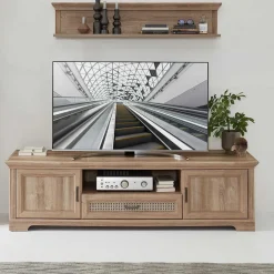 Wohnen Tv & Hifi-Möbel|Lowboards<TV Lowboard in Eiche Holzoptik - Barack