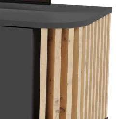 Wohnen Tv & Hifi-Möbel|Lowboards<TV Lowboard in Grau und Wildeiche - Penzanca