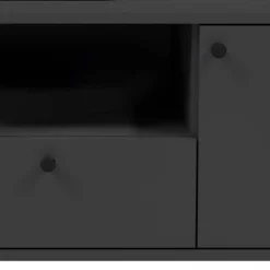 Wohnen Tv & Hifi-Möbel|Lowboards<TV Lowboard in Grau und Wildeiche - Penzanca