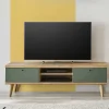 Wohnen Tv & Hifi-Möbel|Lowboards<TV Lowboard in Graugrün und Wildeiche - Oliva