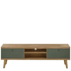 Wohnen Tv & Hifi-Möbel|Lowboards<TV Lowboard in Graugrün und Wildeiche - Oliva