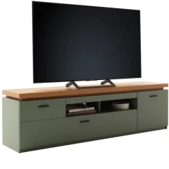 Wohnen Tv & Hifi-Möbel|Lowboards<TV Lowboard in Graugrün und Eiche - Kwin