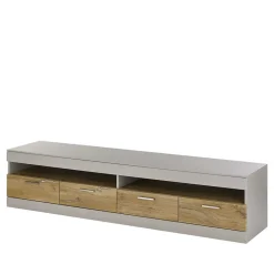 Wohnen Tv & Hifi-Möbel|Lowboards<TV Lowboard in Hellgrau & Zinneiche NB - Lioscas