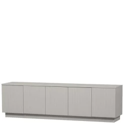 Wohnen Tv & Hifi-Möbel|Lowboards<TV Lowboard in Hellgrau lackiert - Lucaz
