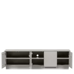 Wohnen Tv & Hifi-Möbel|Lowboards<TV Lowboard in Hellgrau lackiert - Lucaz
