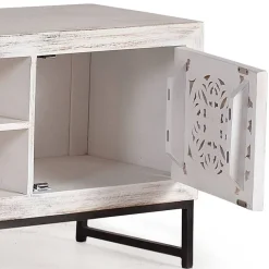 Wohnen Tv & Hifi-Möbel|Lowboards<TV Lowboard in Mangoholz White Wash - Fudorus