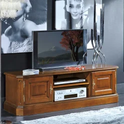 Wohnen Tv & Hifi-Möbel|Lowboards<TV Lowboard in Nussbaum mit Metallgriffen - Uno