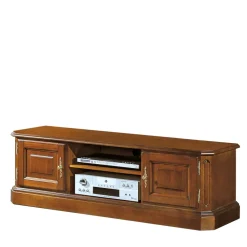 Wohnen Tv & Hifi-Möbel|Lowboards<TV Lowboard in Nussbaum mit Metallgriffen - Uno