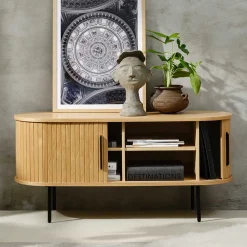 Wohnen Tv & Hifi-Möbel|Lowboards<TV Lowboard in ovalem Design - Teorina