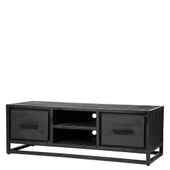 Wohnen Tv & Hifi-Möbel|Lowboards<TV Lowboard in Schwarz Antik Finish - Esturado