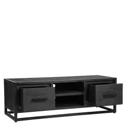 Wohnen Tv & Hifi-Möbel|Lowboards<TV Lowboard in Schwarz Antik Finish - Esturado