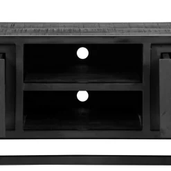 Wohnen Tv & Hifi-Möbel|Lowboards<TV Lowboard in Schwarz Antik Finish - Esturado