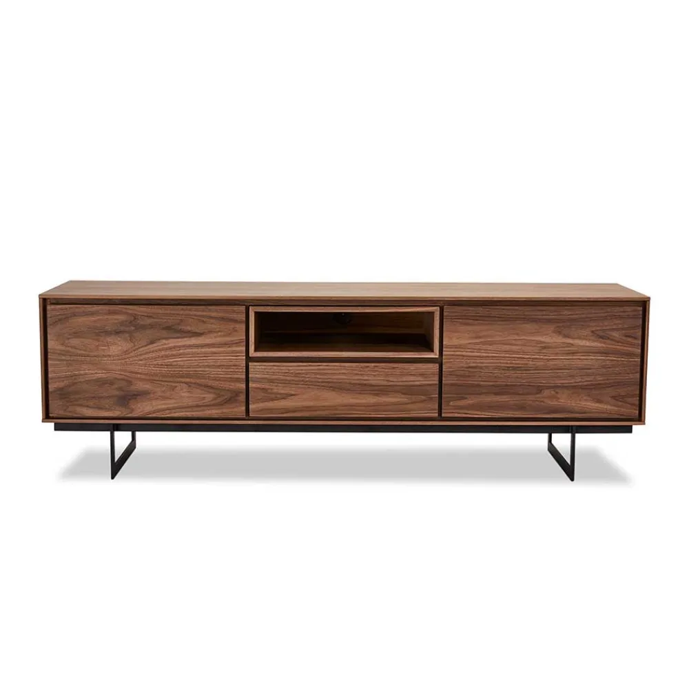 Wohnen Tv & Hifi-Möbel|Lowboards<TV Lowboard in Walnussfarben Furnier - Melvue