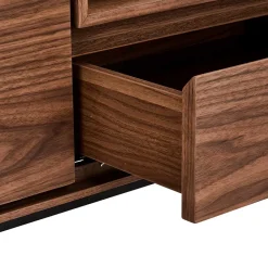 Wohnen Tv & Hifi-Möbel|Lowboards<TV Lowboard in Walnussfarben Furnier - Melvue