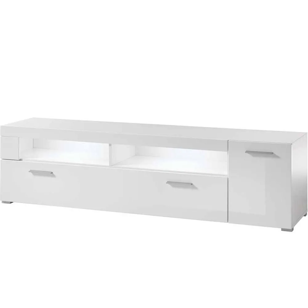 Wohnen Tv & Hifi-Möbel|Lowboards<TV Lowboard in Weiß hochglänzend - Timmona