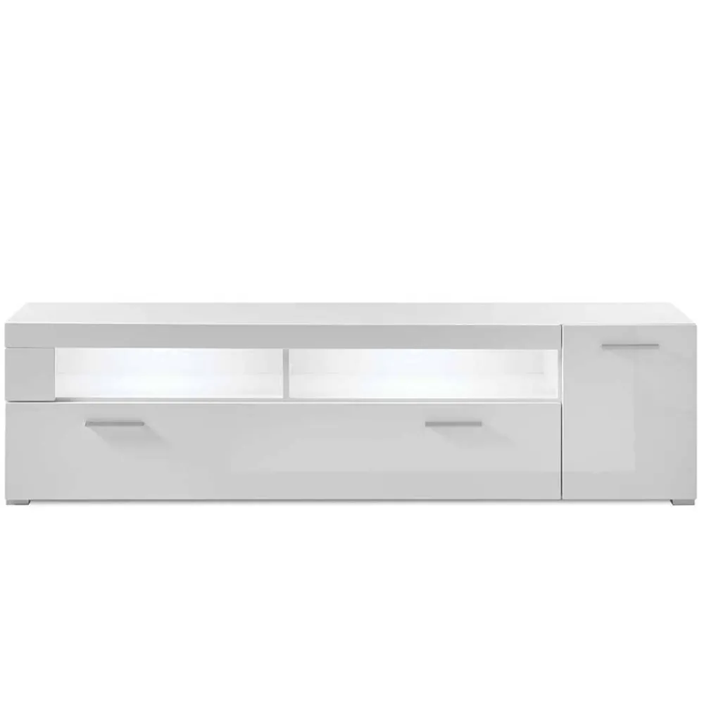 Wohnen Tv & Hifi-Möbel|Lowboards<TV Lowboard in Weiß hochglänzend - Timmona