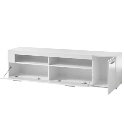 Wohnen Tv & Hifi-Möbel|Lowboards<TV Lowboard in Weiß hochglänzend - Timmona