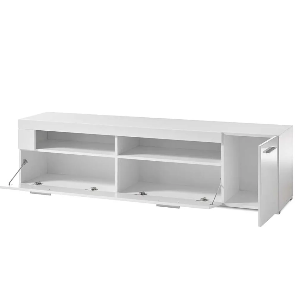 Wohnen Tv & Hifi-Möbel|Lowboards<TV Lowboard in Weiß hochglänzend - Timmona