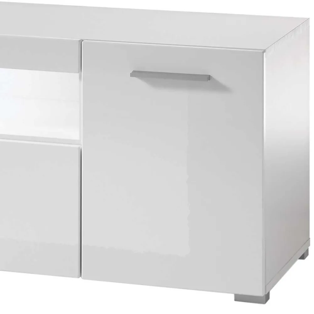 Wohnen Tv & Hifi-Möbel|Lowboards<TV Lowboard in Weiß hochglänzend - Timmona